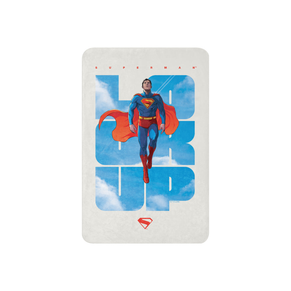 SUPERMAN (2025 Movie) "Look Up" Sherpa Blanket 37 in x 57 in