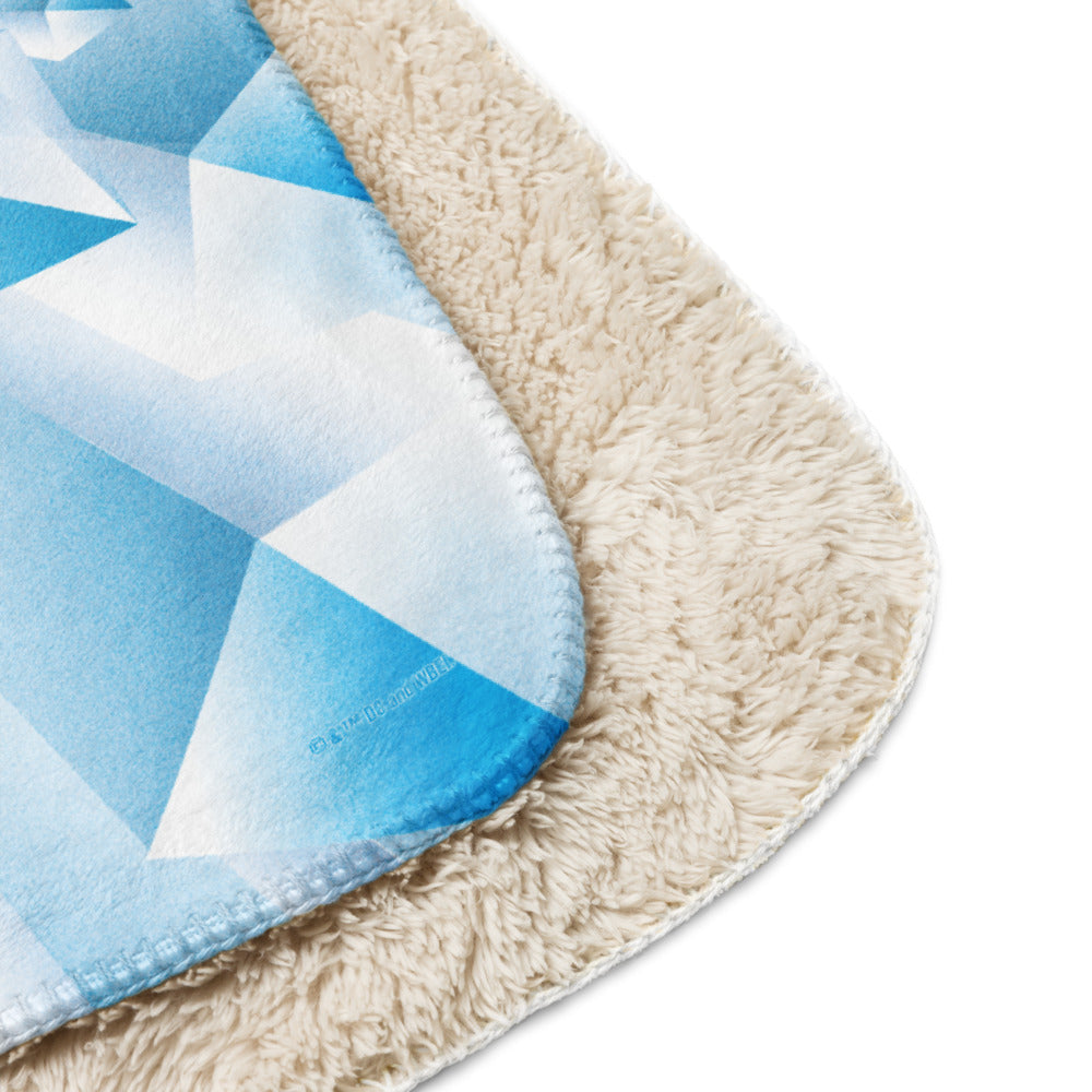 SUPERMAN: THE MOVIE Crystal Blue Logo Sherpa Blanket