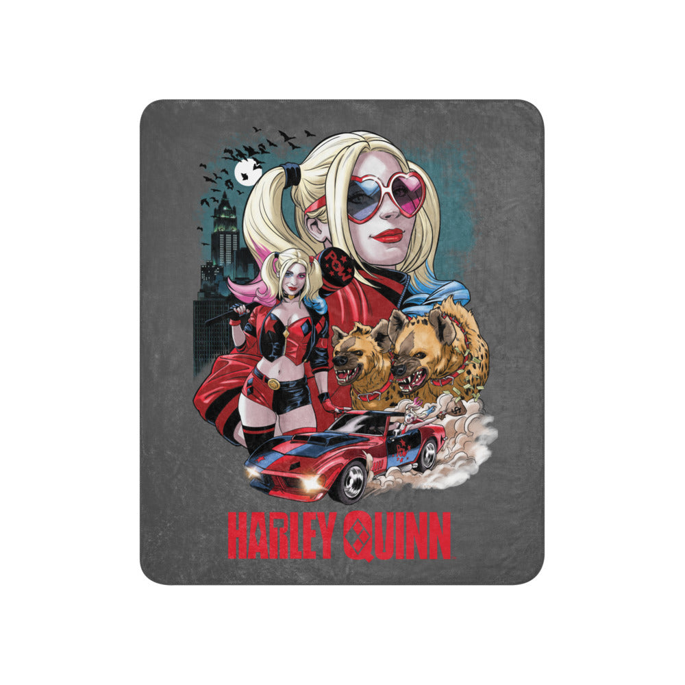 HARLEY QUINN Top Billing Sherpa Blanket