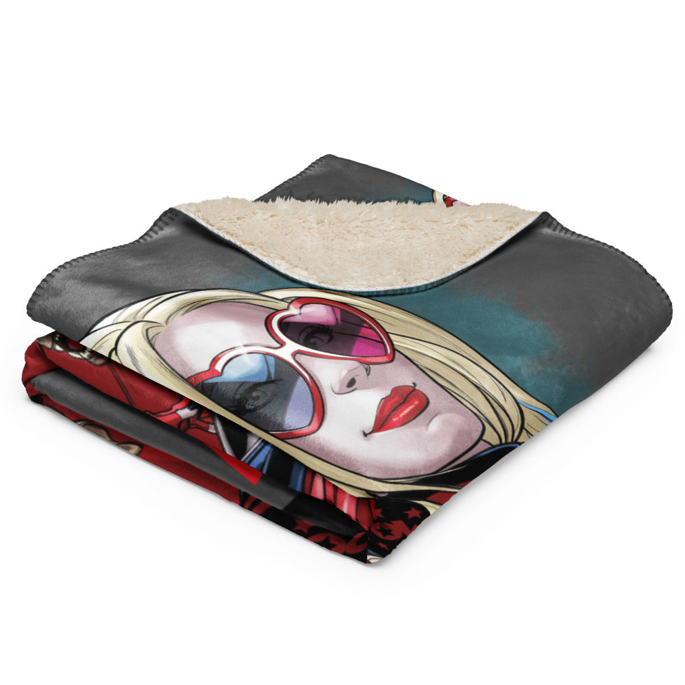 HARLEY QUINN Top Billing Sherpa Blanket