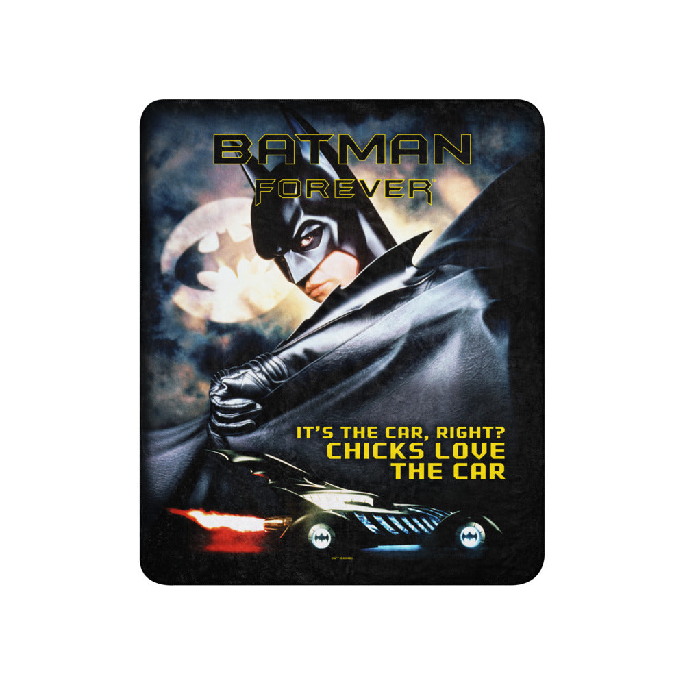 BATMAN FOREVER The Car Sherpa Blanket 50 in x 60 in