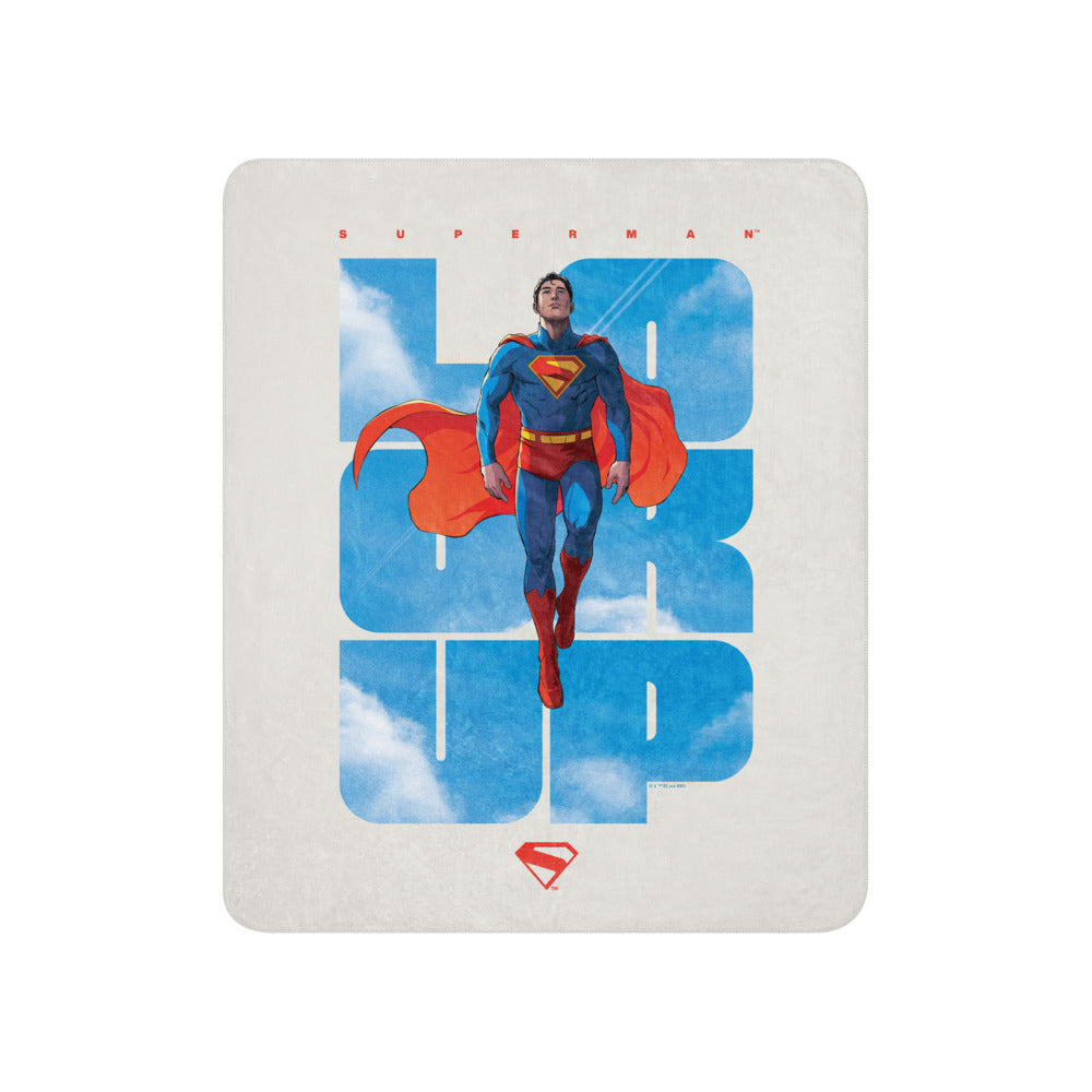 SUPERMAN (2025 Movie) "Look Up" Sherpa Blanket 50 in x 60 in