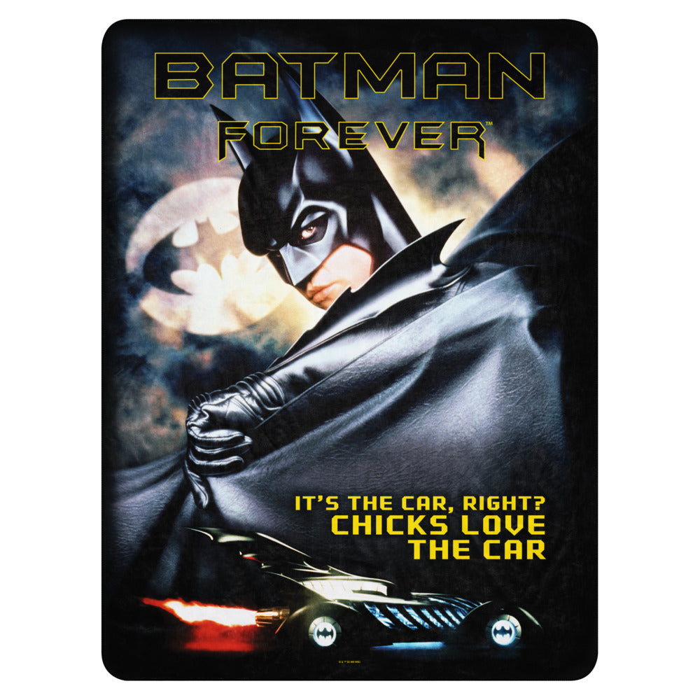 BATMAN FOREVER The Car Sherpa Blanket 60 in x 80 in