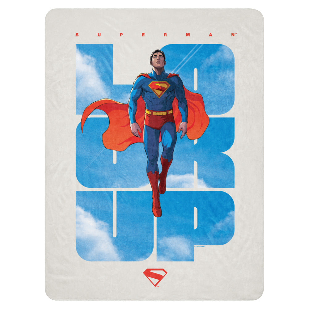 SUPERMAN (2025 Movie) "Look Up" Sherpa Blanket