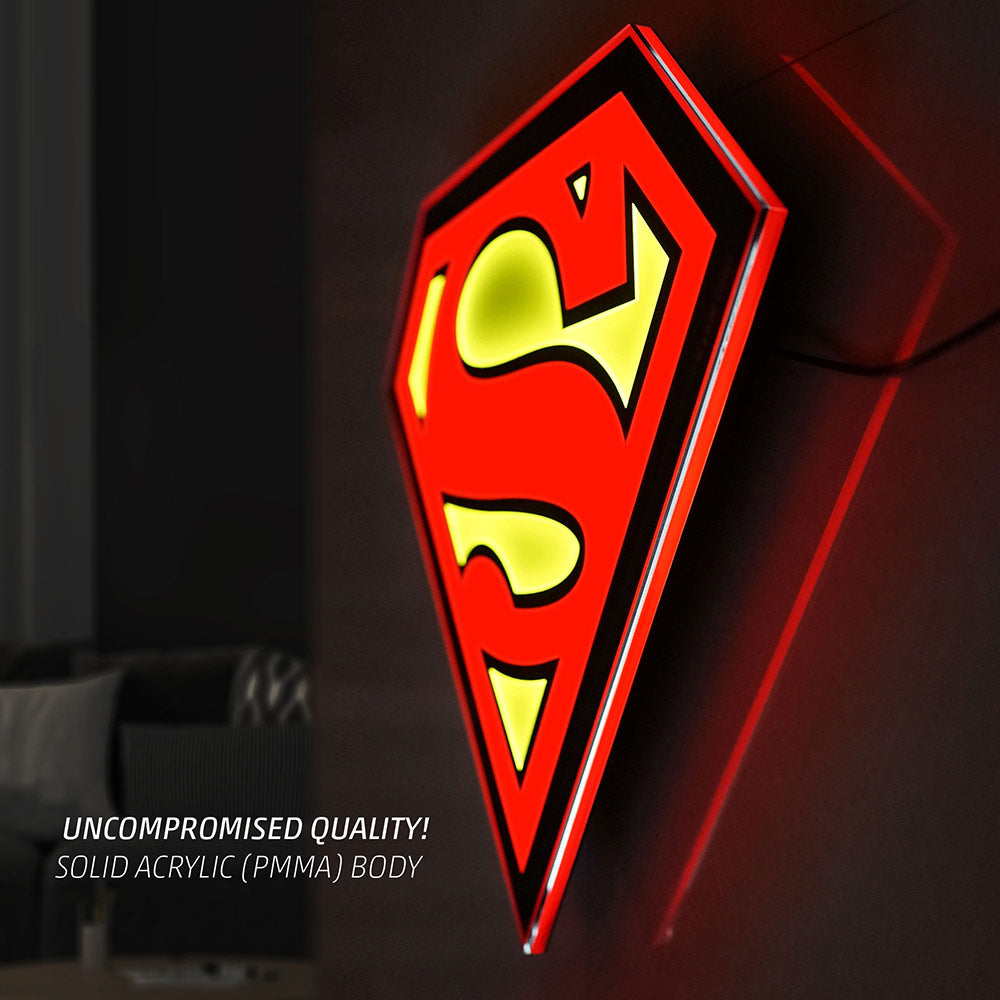 Superman LED Logo Brandlite Wall Light - Large-8