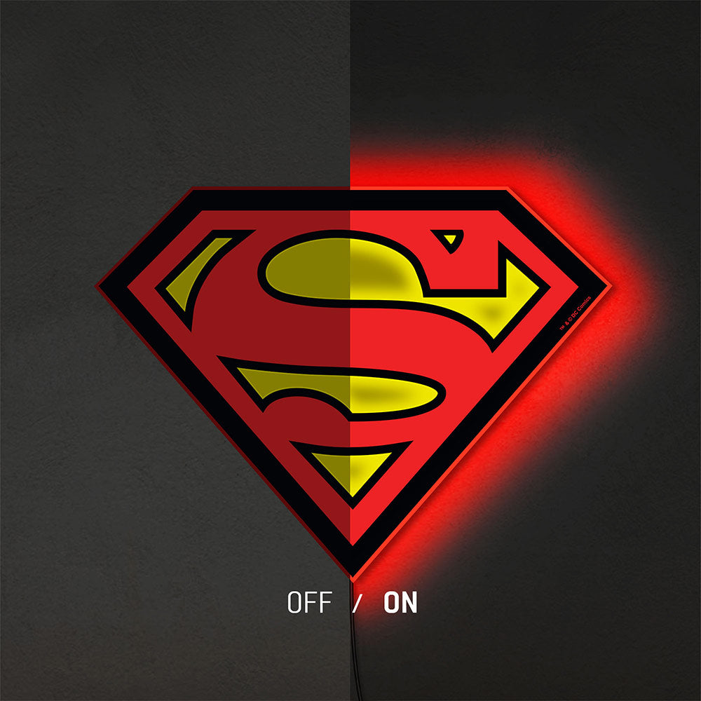 Superman LED Logo Brandlite Wall Light - Large