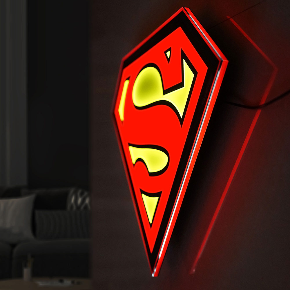 Superman LED Logo Brandlite Wall Light - Regular-10