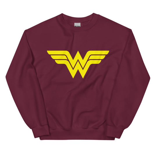 Wonder woman logo crewneck sweatshirt - maroon