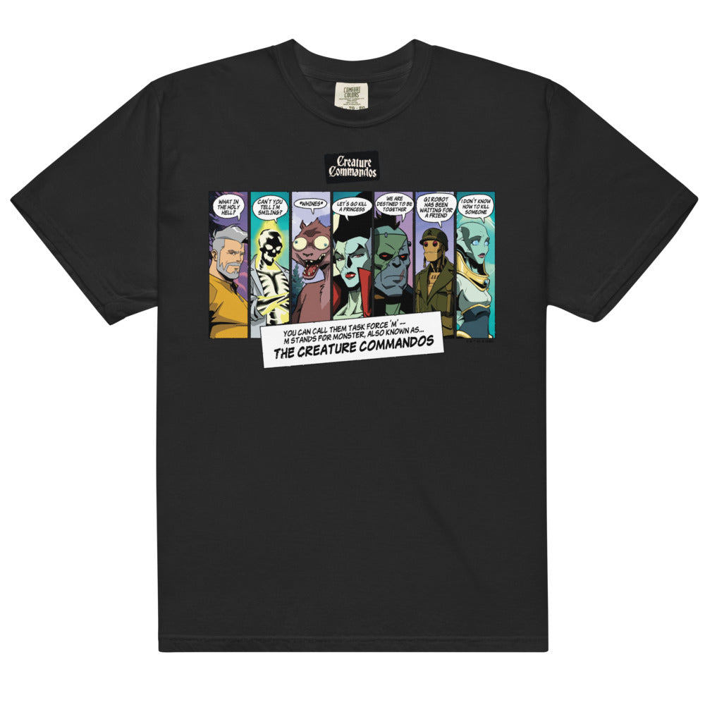 CREATURE COMMANDOS Panels Comfort Colors T-shirt