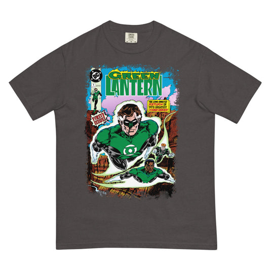 GREEN LANTERN Cosmic Heroes Unisex Garment-Dyed Heavyweight T-Shirt Graphite