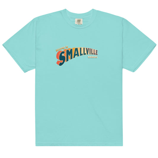 Superman welcome to smallville comfort colors t-shirt - lagoon blue