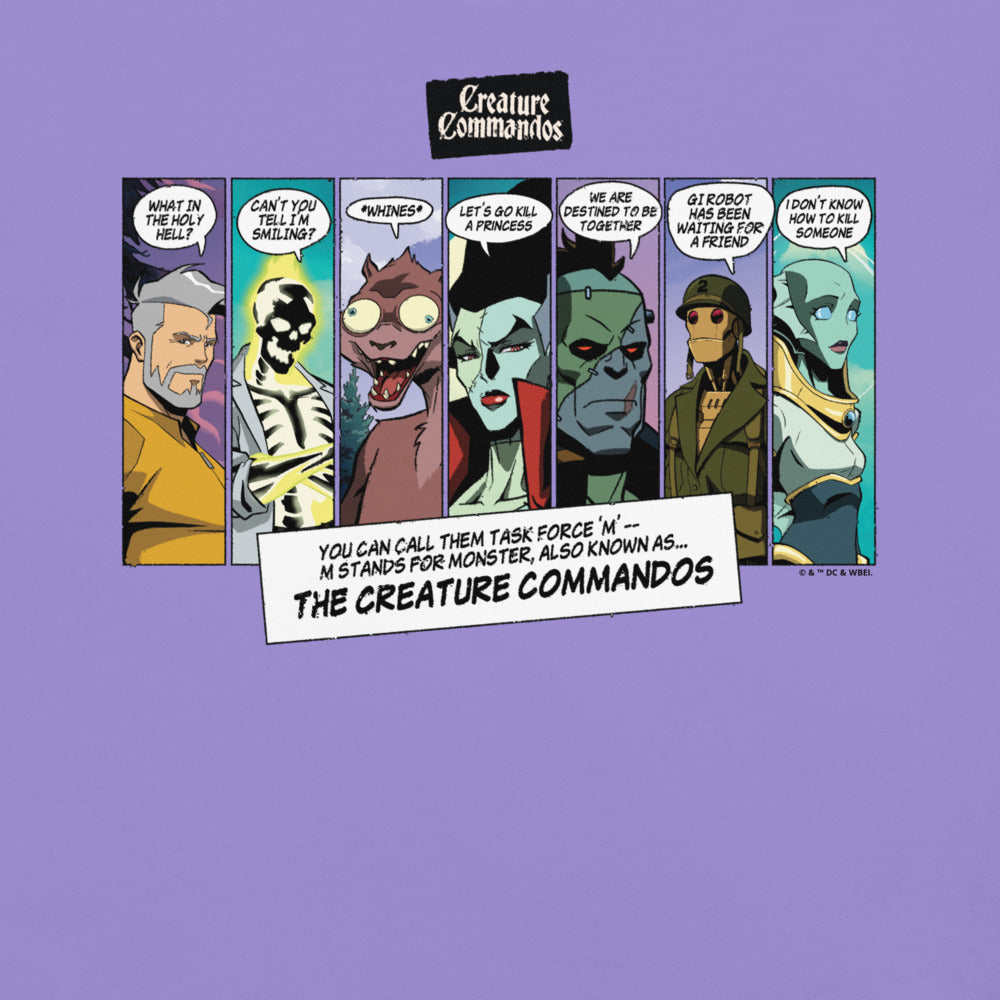 CREATURE COMMANDOS Panels Comfort Colors T-shirt