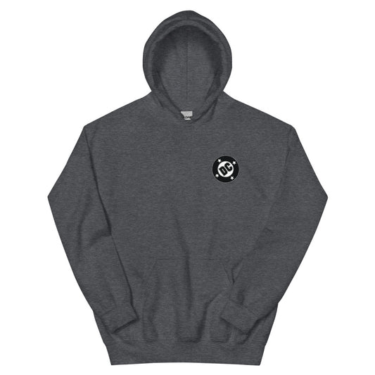 Dc black logo hoodie - charcoal