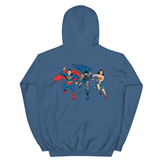 Dc golden age trinity hoodie - indigo blue