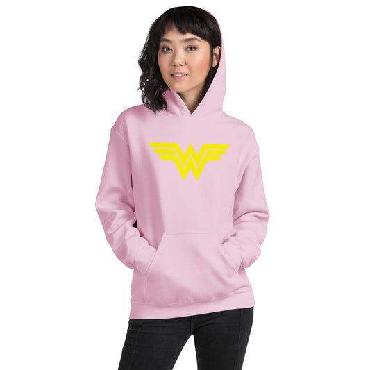 Wonder woman logo hoodie - light pink