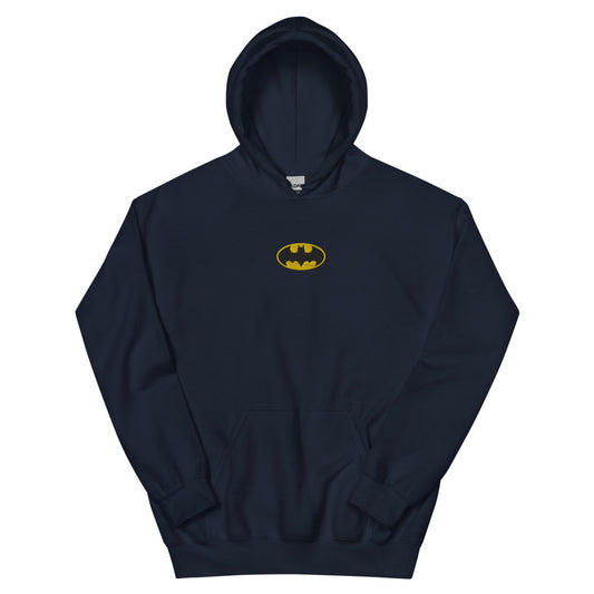 BATMAN Logo Embroidered Hoodie Navy