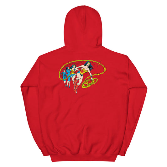 WONDER WOMAN She's Back Embroidered Hoodie Red
