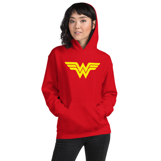 Wonder woman logo hoodie - red