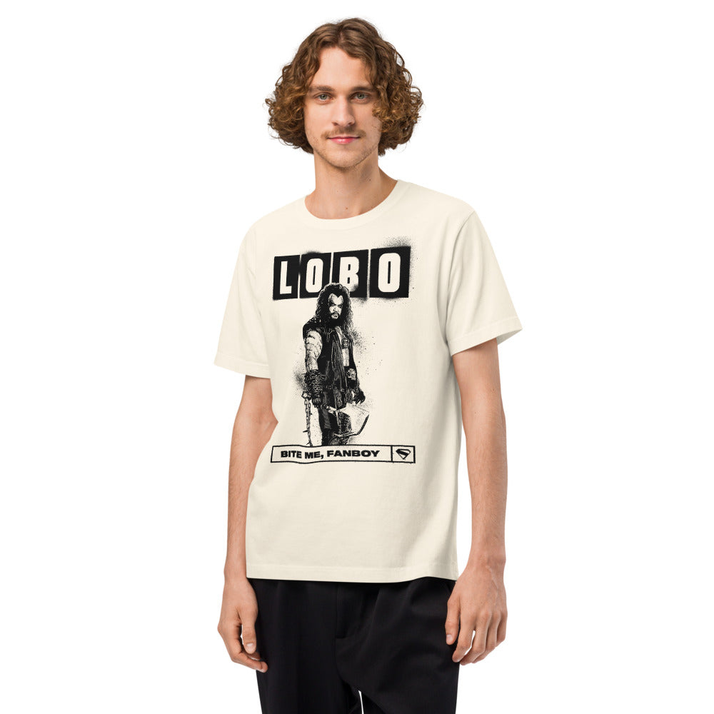 SUPERGIRL (2026 Movie) Lobo Oversized Garment-Dyed T-Shirt "Bite Me, Fanboy"