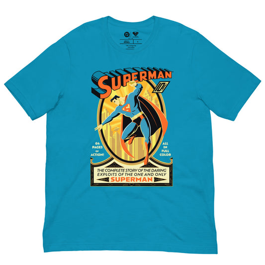 Superman Comic Con Exclusive T-Shirt Aqua
