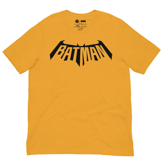 BATMAN #1 Comic Logo T-Shirt Mustard