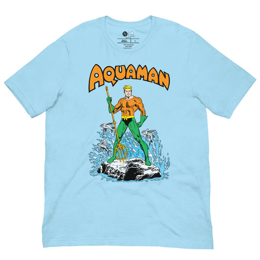 AQUAMAN King of Atlantis T-Shirt Ocean Blue