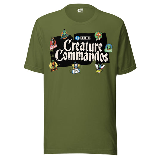 Creature commandos roll call t-shirt - olive