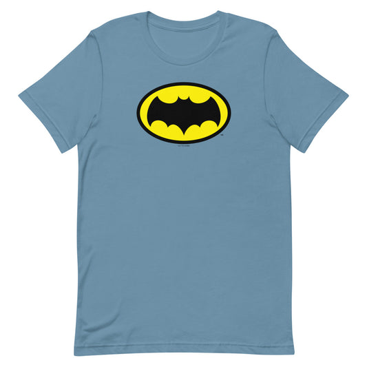 Batman classic tv series batman logo t-shirt - steel blue