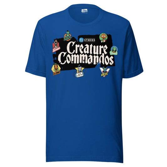 Creature commandos roll call t-shirt - royal