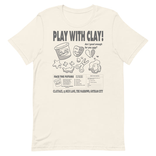 Clayface (2026 movie) x canton studio play with clay t-shirt - vintage white