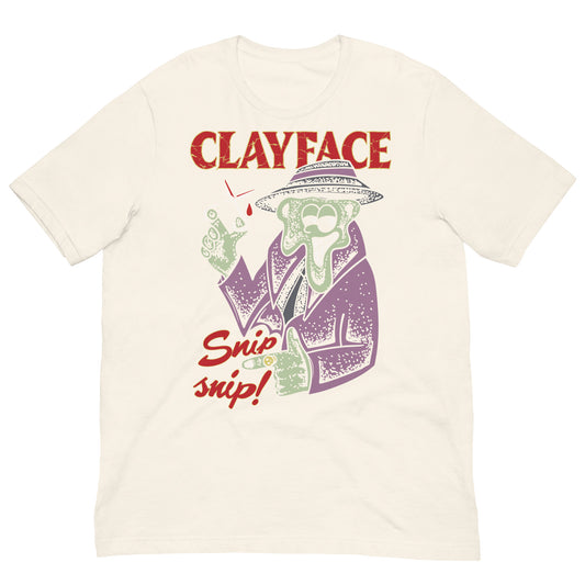 Clayface (2026 movie) x canton studio snip snip t-shirt - vintage white