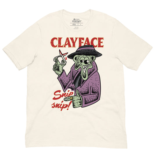 Clayface (2026 movie) x canton studio snip snip t-shirt - vintage white