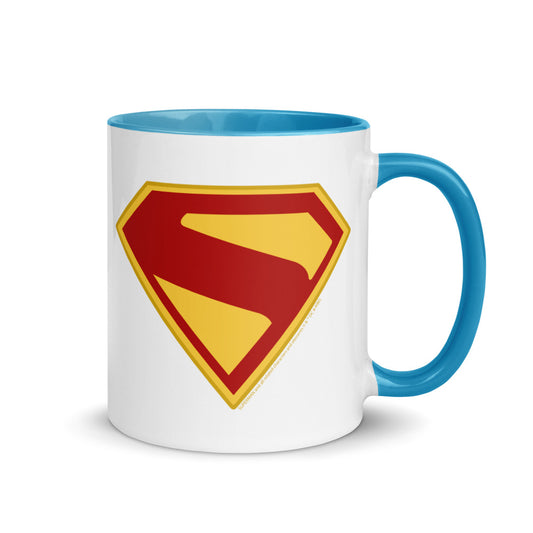 Superman (2025 movie) s-shield two-tone mug - dark blue