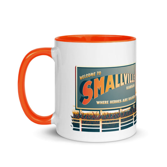 Superman welcome to smallville two-tone mug - orange