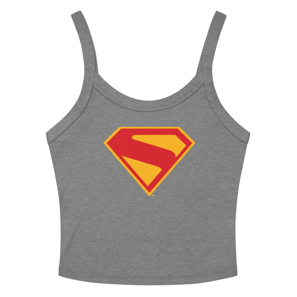SUPERMAN (2025 Movie) Shield Micro-Rib Tank Top Athletic Heather