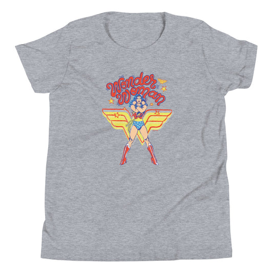 WONDER WOMAN Amazing Amazon Youth T-Shirt Athletic Heather