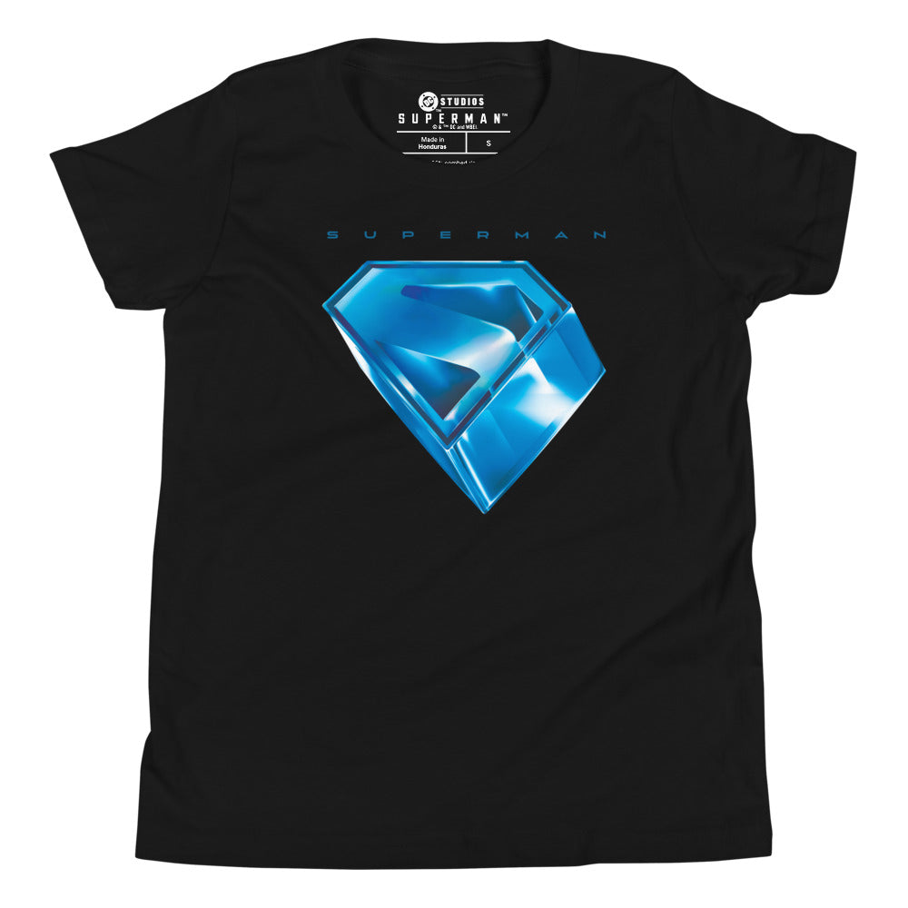 SUPERMAN (2025 Movie) Stylized S-Shield Kids T-Shirt Black